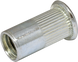 RFr-Гайка клепальная рифлёная М3 / 0.5-1.5 с буртиком D5 (500 шт/уп)
