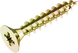 Шуруп универсальный 6Х70 с потайной головкой желтый цинк (200 шт)